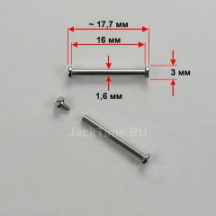 Крепление для ремешка: 16 мм, ø1,6 мм, Silver | DKNY