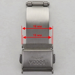 Застёжка для часов: 15/15 мм, Titanium | Boccia